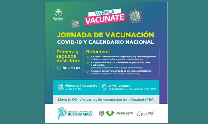 Florencio Varela - Jornada de vacunación en Bosques
